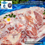 Australia lamb mutton TRIMMINGS 80CL tetelan frozen WAMMCO bulk carton pack +/- 28kg 50x33x18cm (price/kg)